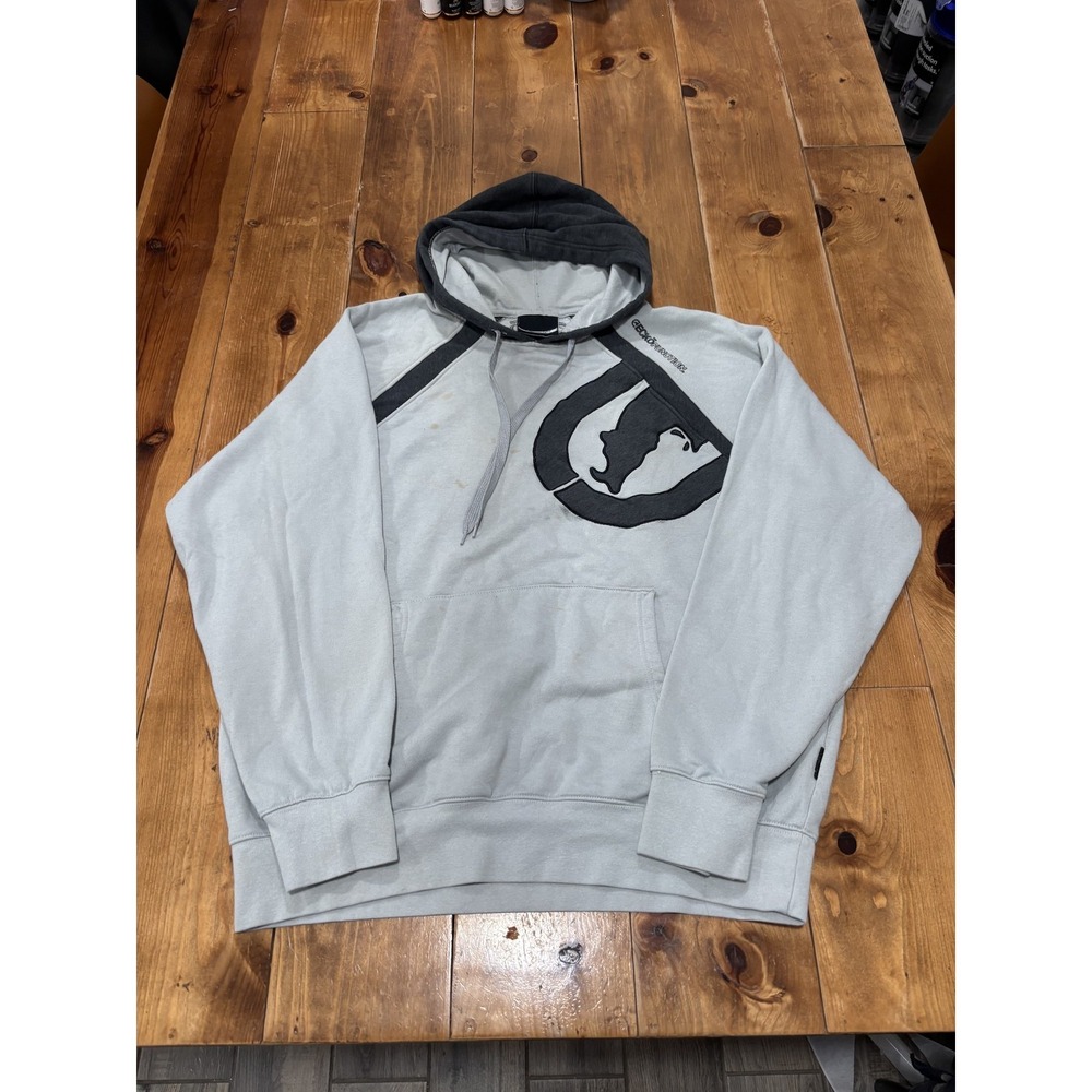 ECKO FUNCTION XSL Men's Gray Black Pullover Hoodie Sweatshirt Size LG Large